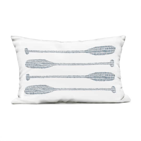 Stupell Industries 14" x 20" Minimal Boat Oars Outdoor Print Throw Pillow